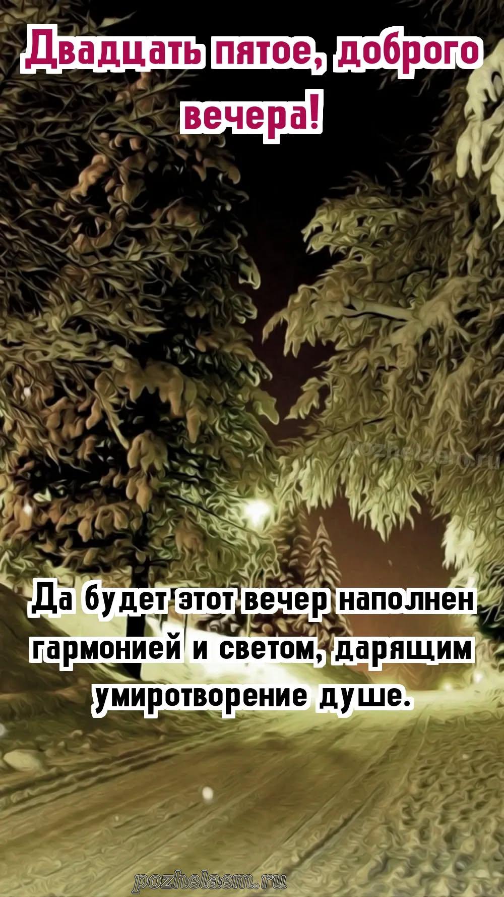 Добрый вечер 25 февраля красивые картинки и открытки