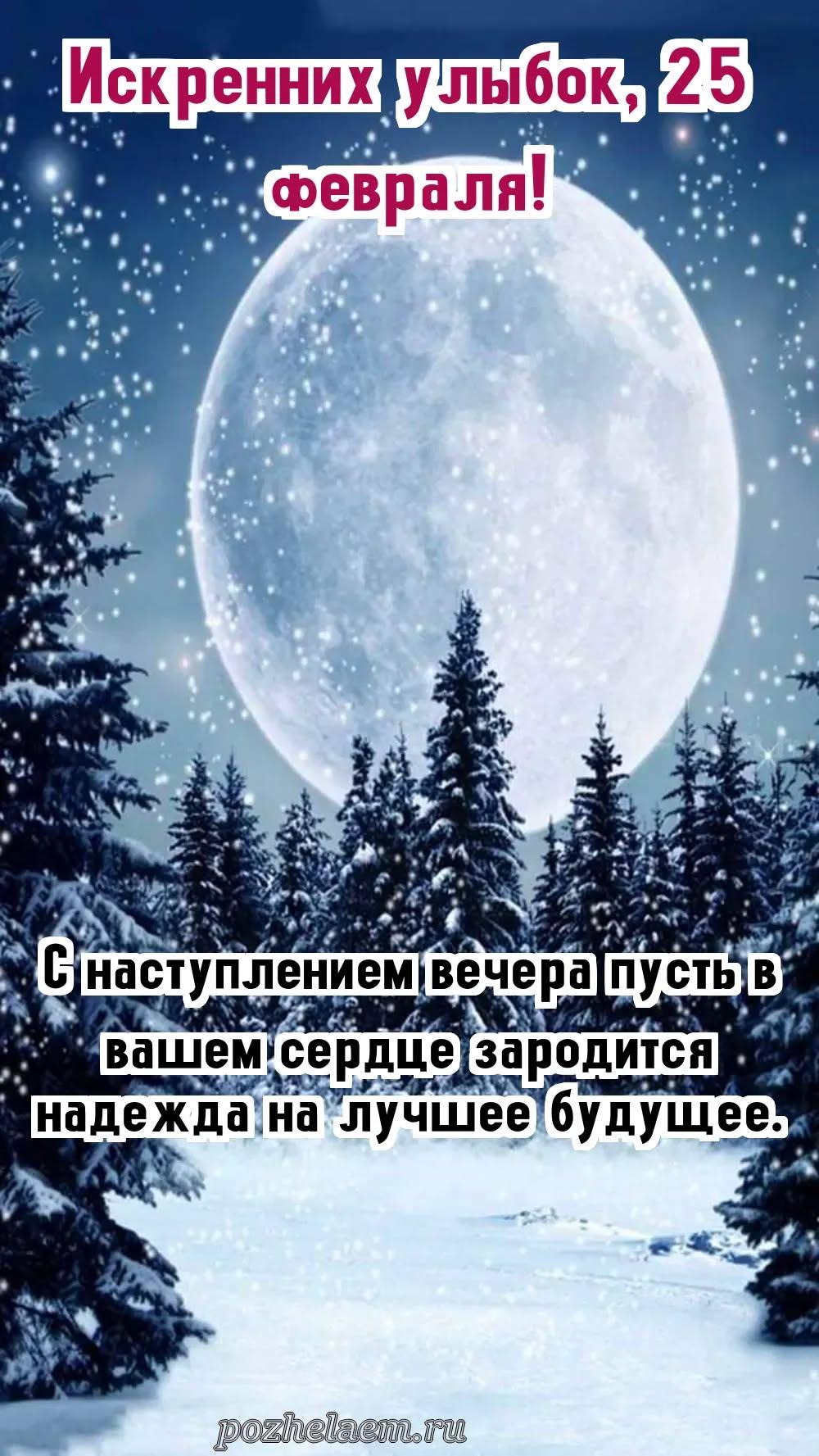 Добрый вечер 25 февраля красивые картинки и открытки