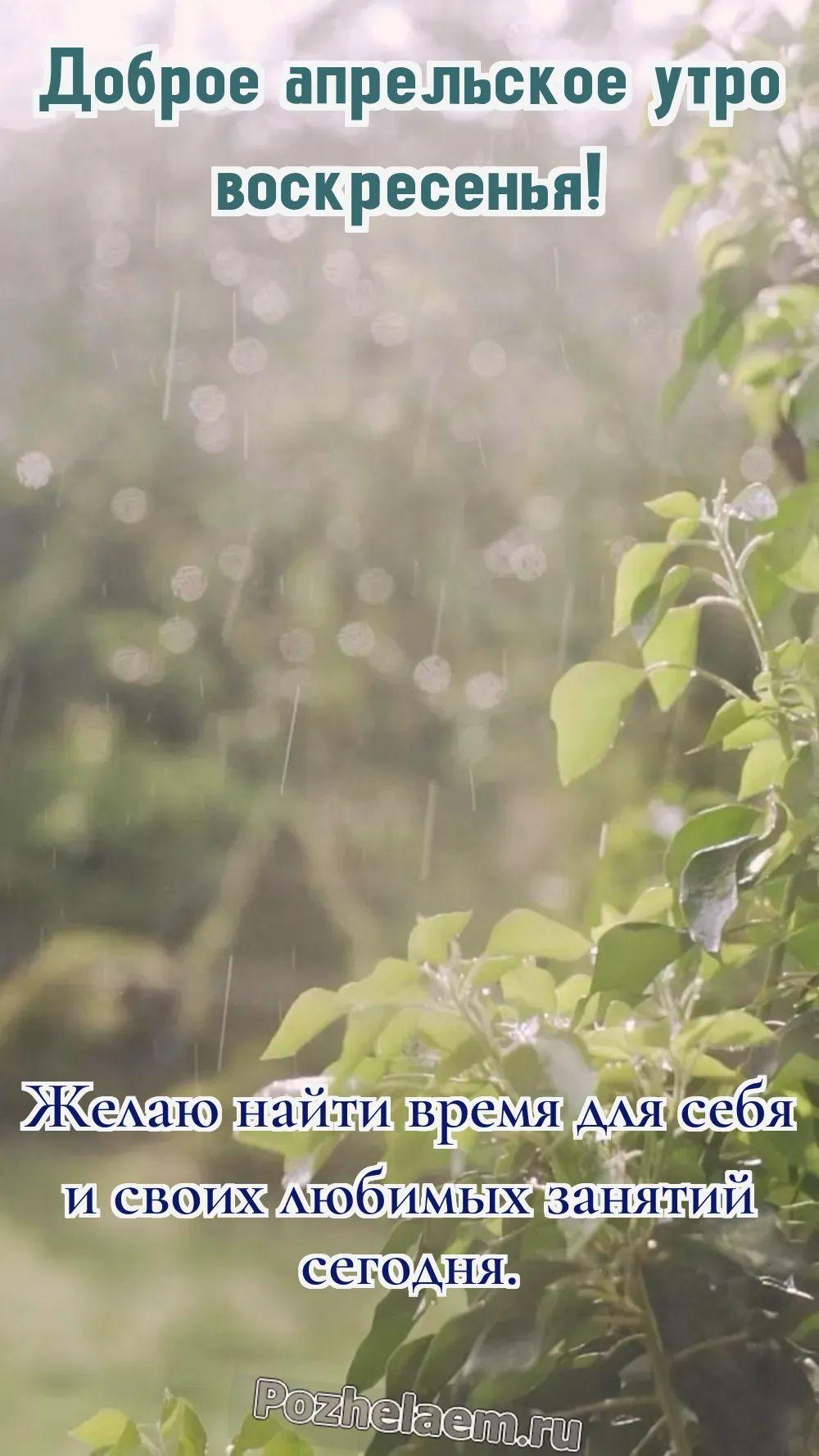 Доброе утро воскресенье апреля
