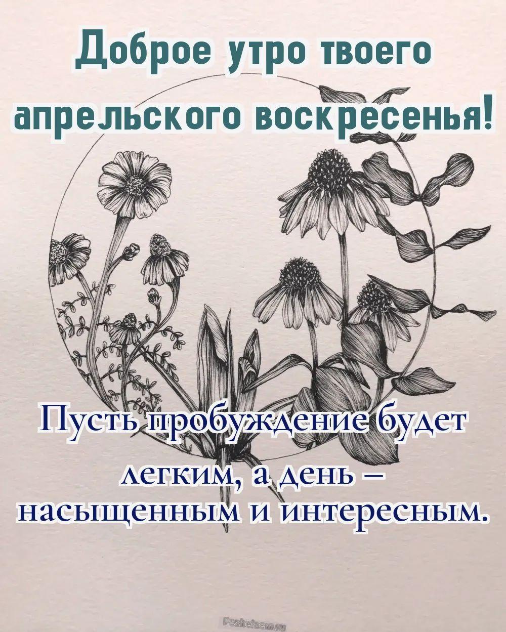 Доброе утро воскресенье апреля