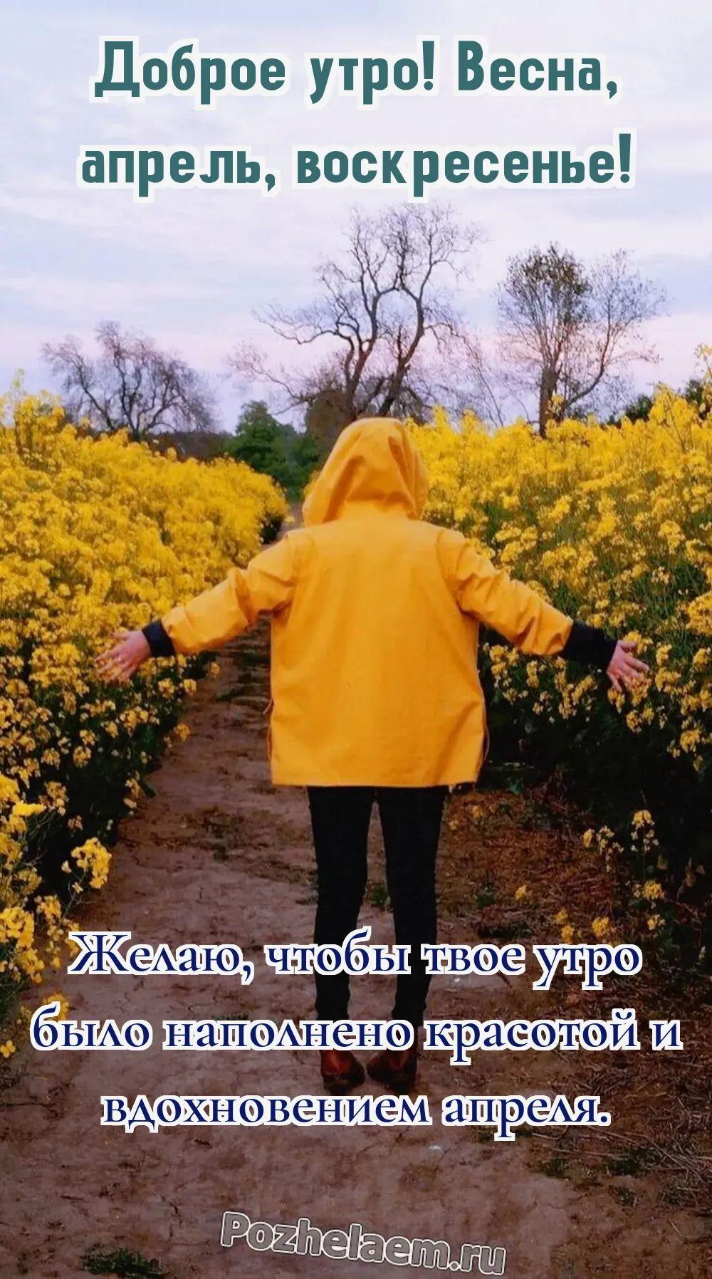 Доброе утро воскресенье апреля
