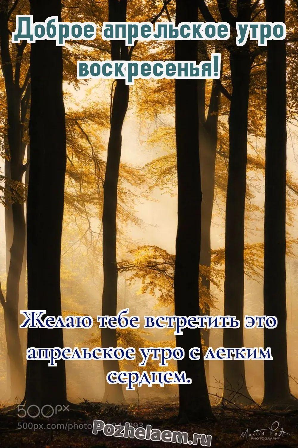 Доброе утро воскресенье апреля